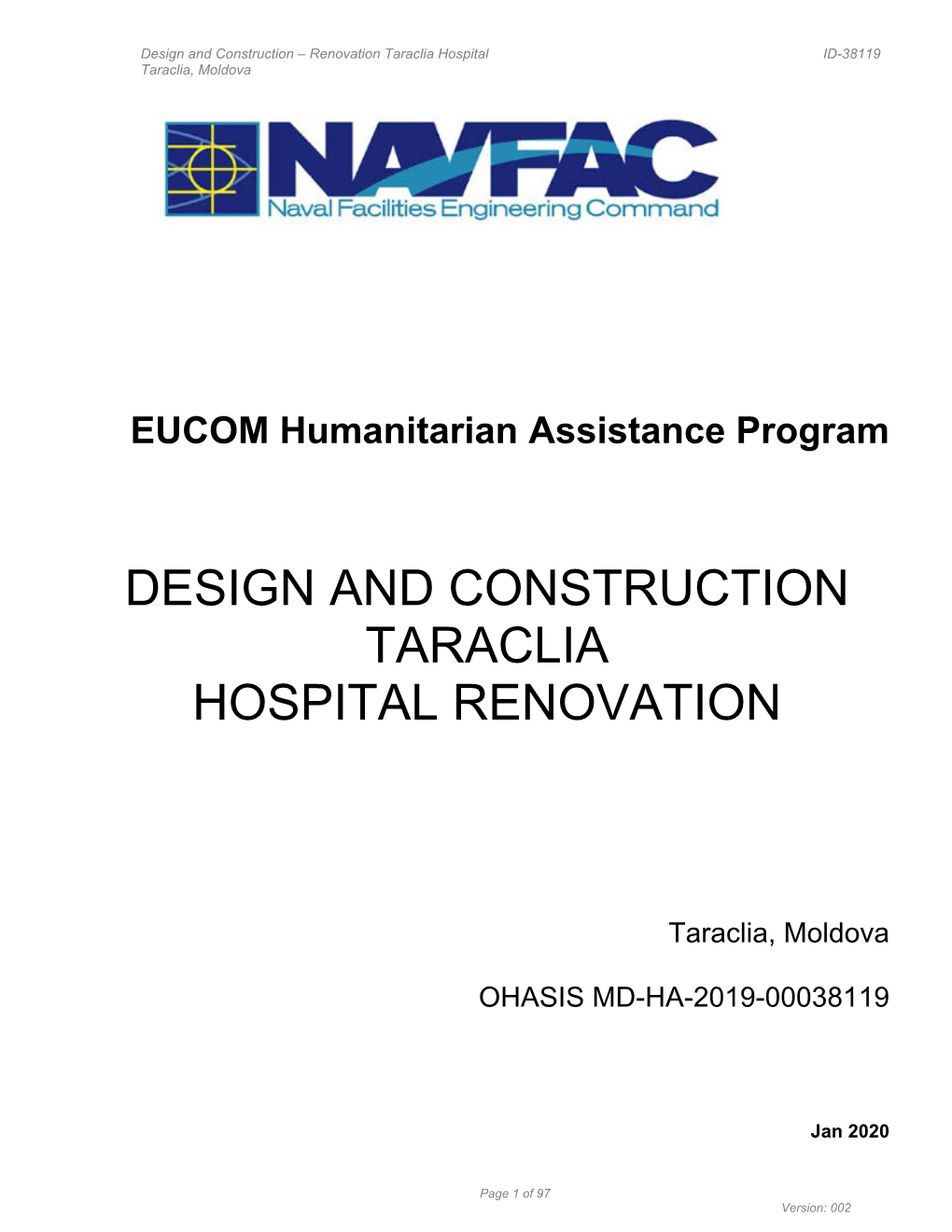 Design and Construction Taraclia Hospital Renovation