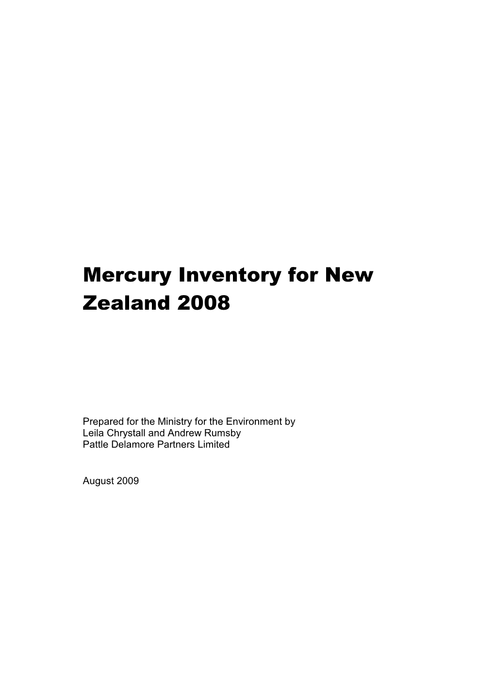 Mercury Inventory for New Zealand FINAL