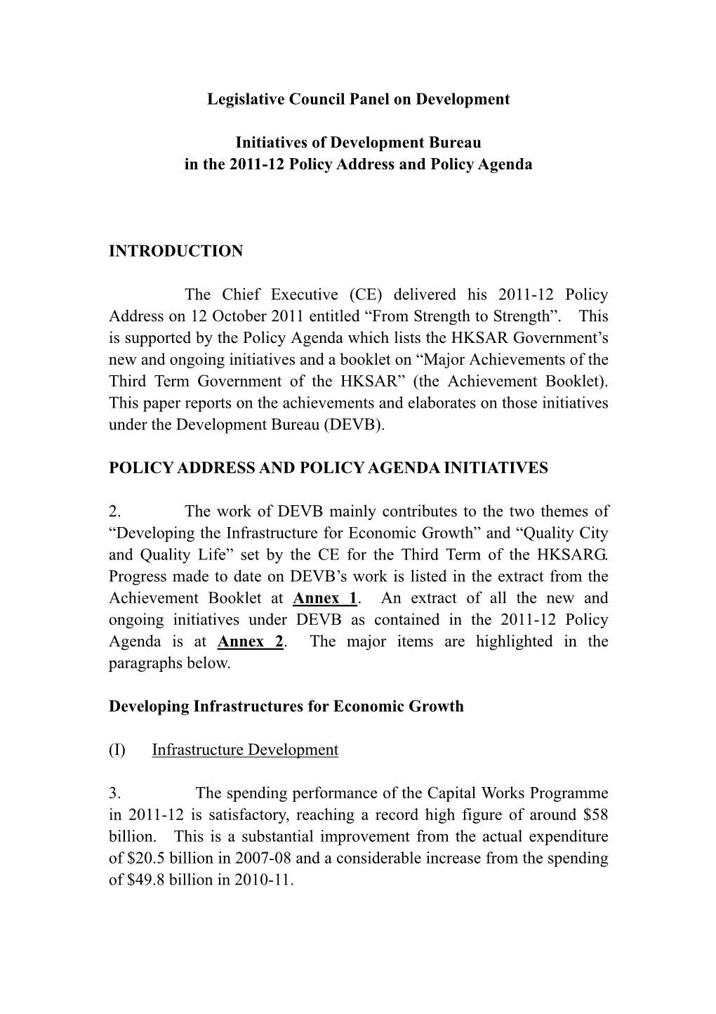 Legco Panel Paper Document