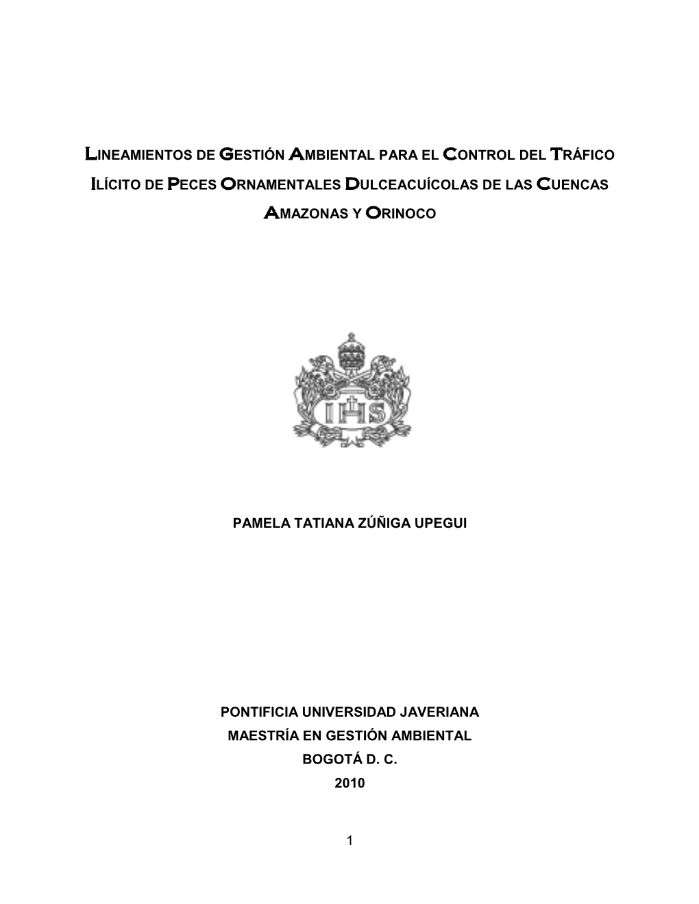 1 Lineamientos De Gestión Ambiental Para El Control