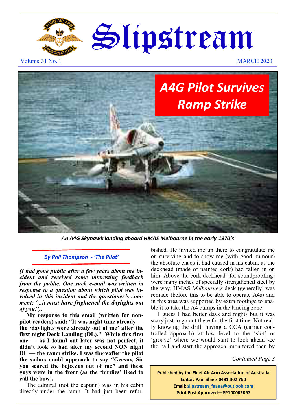 A4G Pilot Survives Ramp Strike