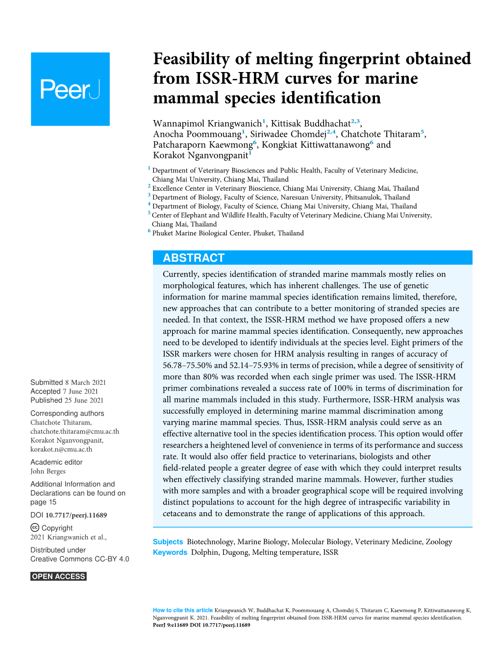 Feasibility of Melting Fingerprint Obtained from ISSR-HRM Curves For