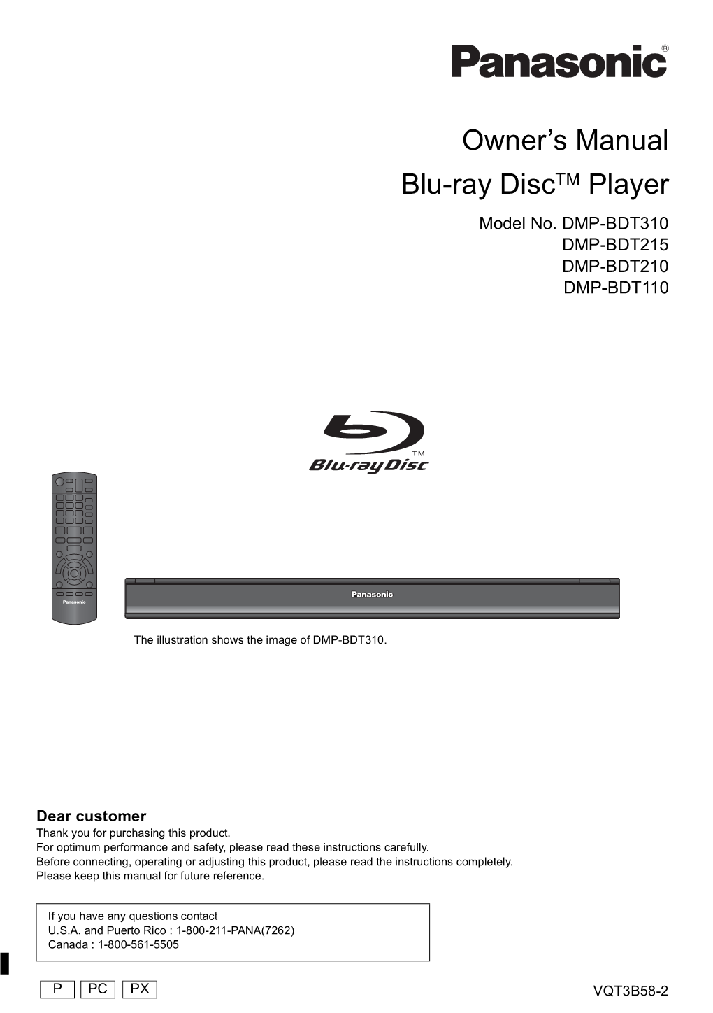 Owner's Manual Blu-Ray Disctm Player