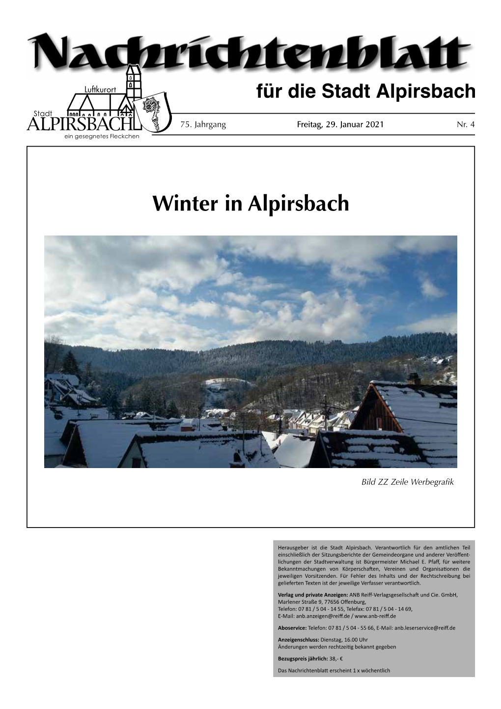 Nachrichtenblatt Vom 29.01.2021