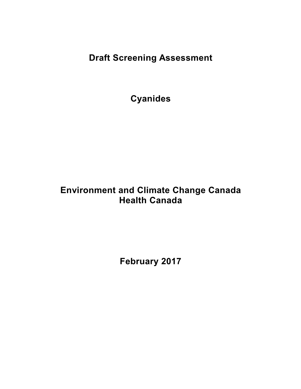 Screening Assessment Report Template