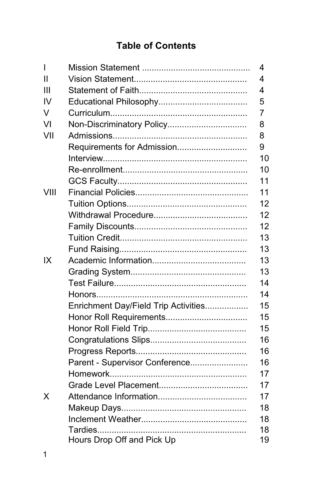 Table of Contents s270