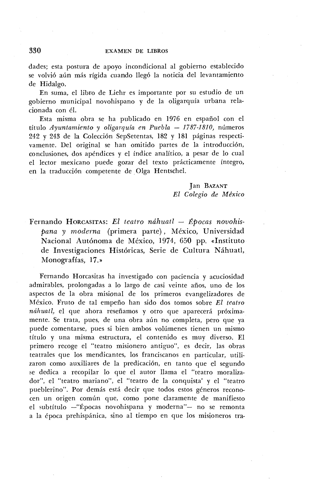 330 Nacional Autónoma De México, 1974, 650 Pp. «Instituto De