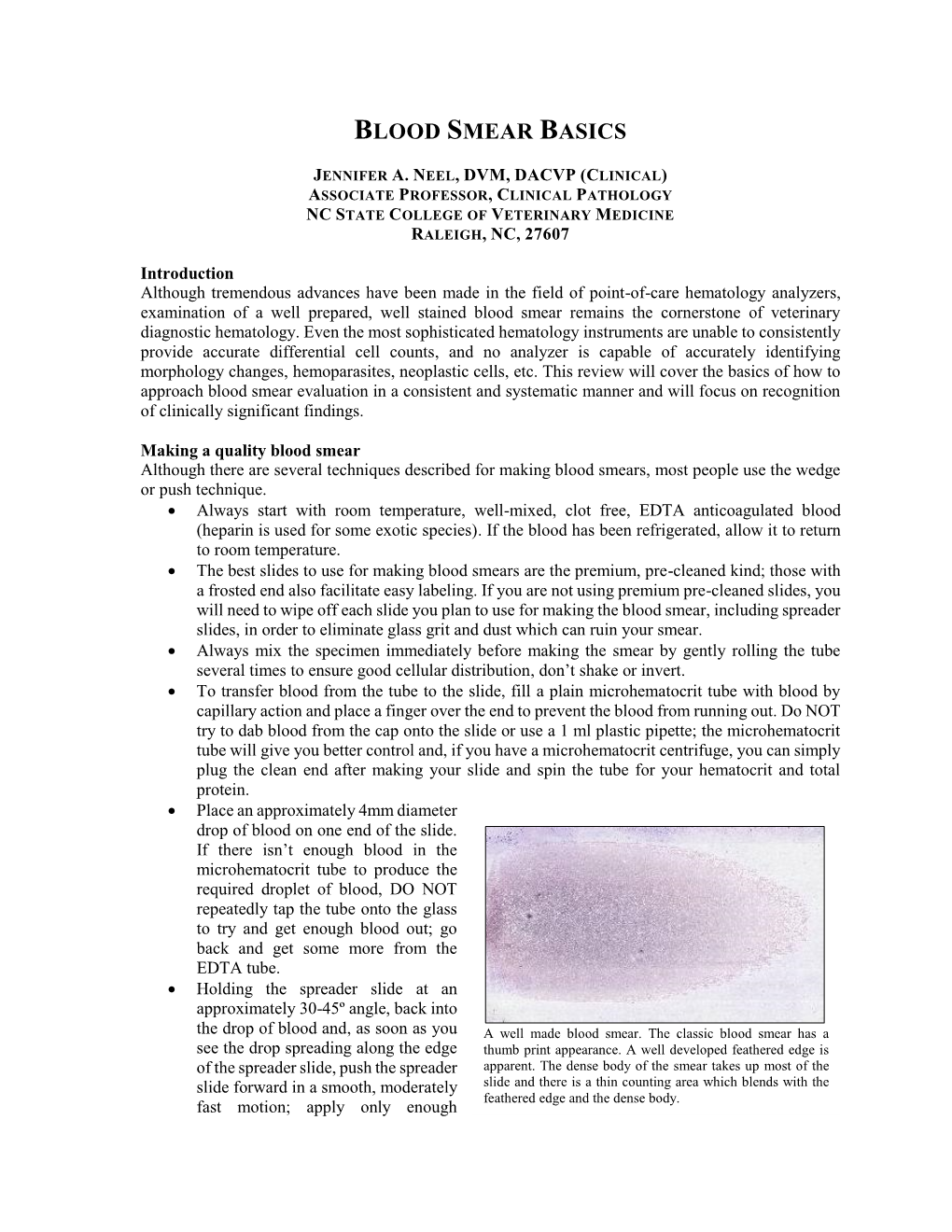 Blood Smear Basics