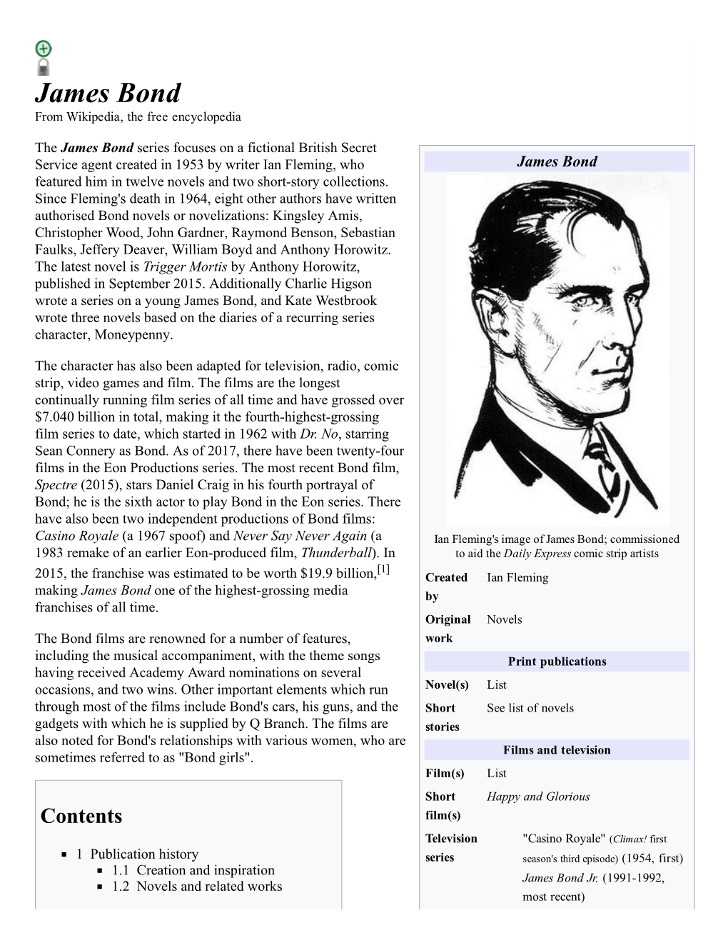 James Bond from Wikipedia, the Free Encyclopedia