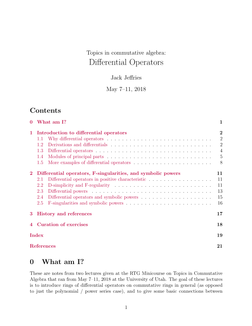 Differential Operators