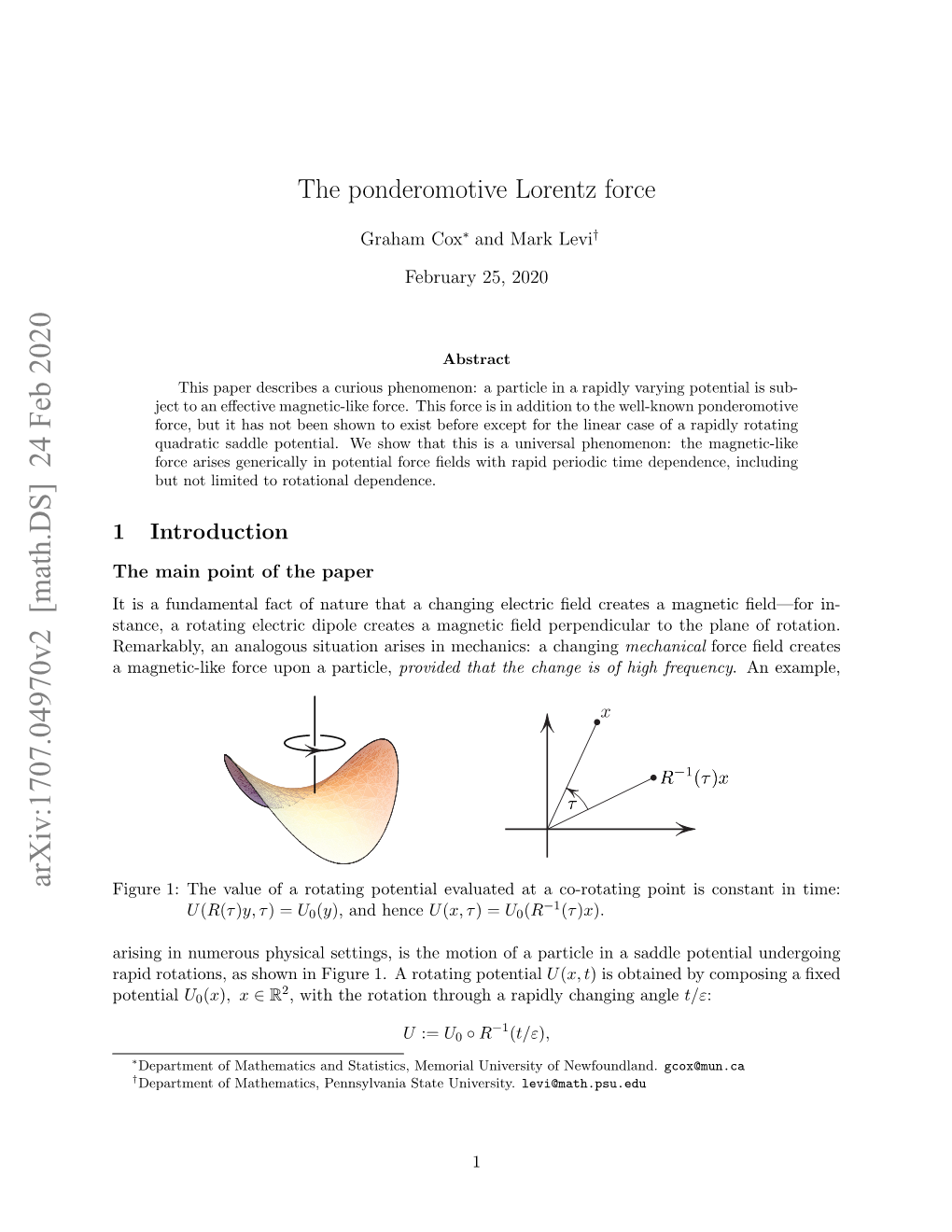 The Ponderomotive Lorentz Force