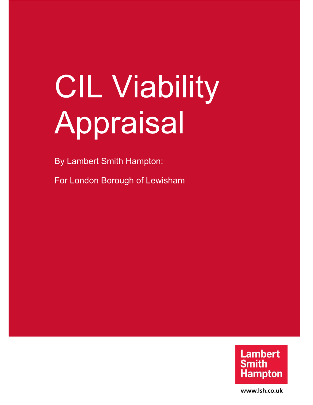 CIL Viability Appraisal