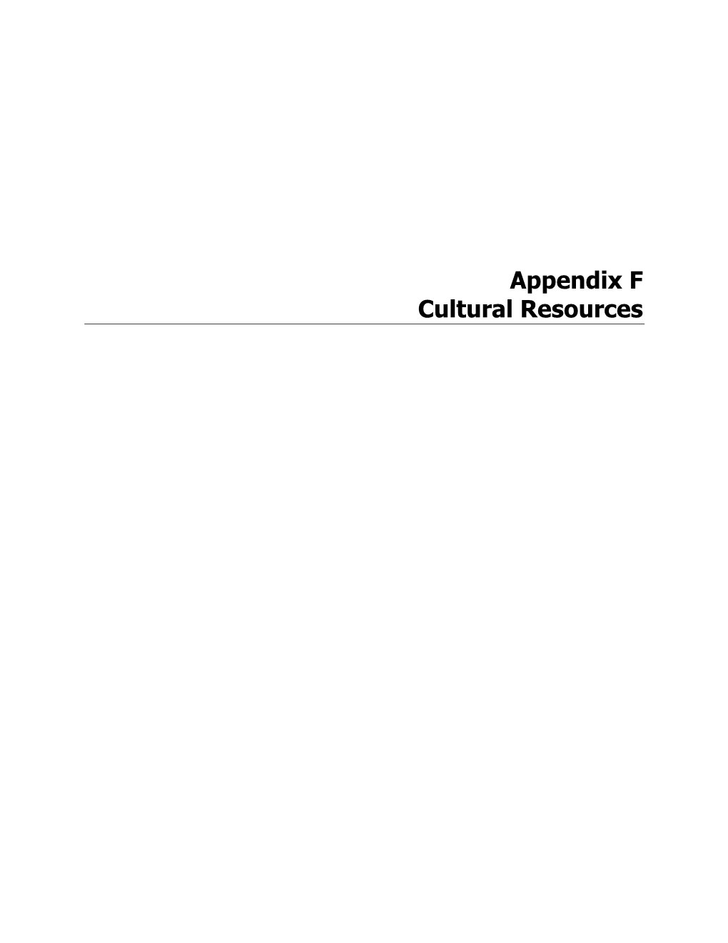 Cultural Resources