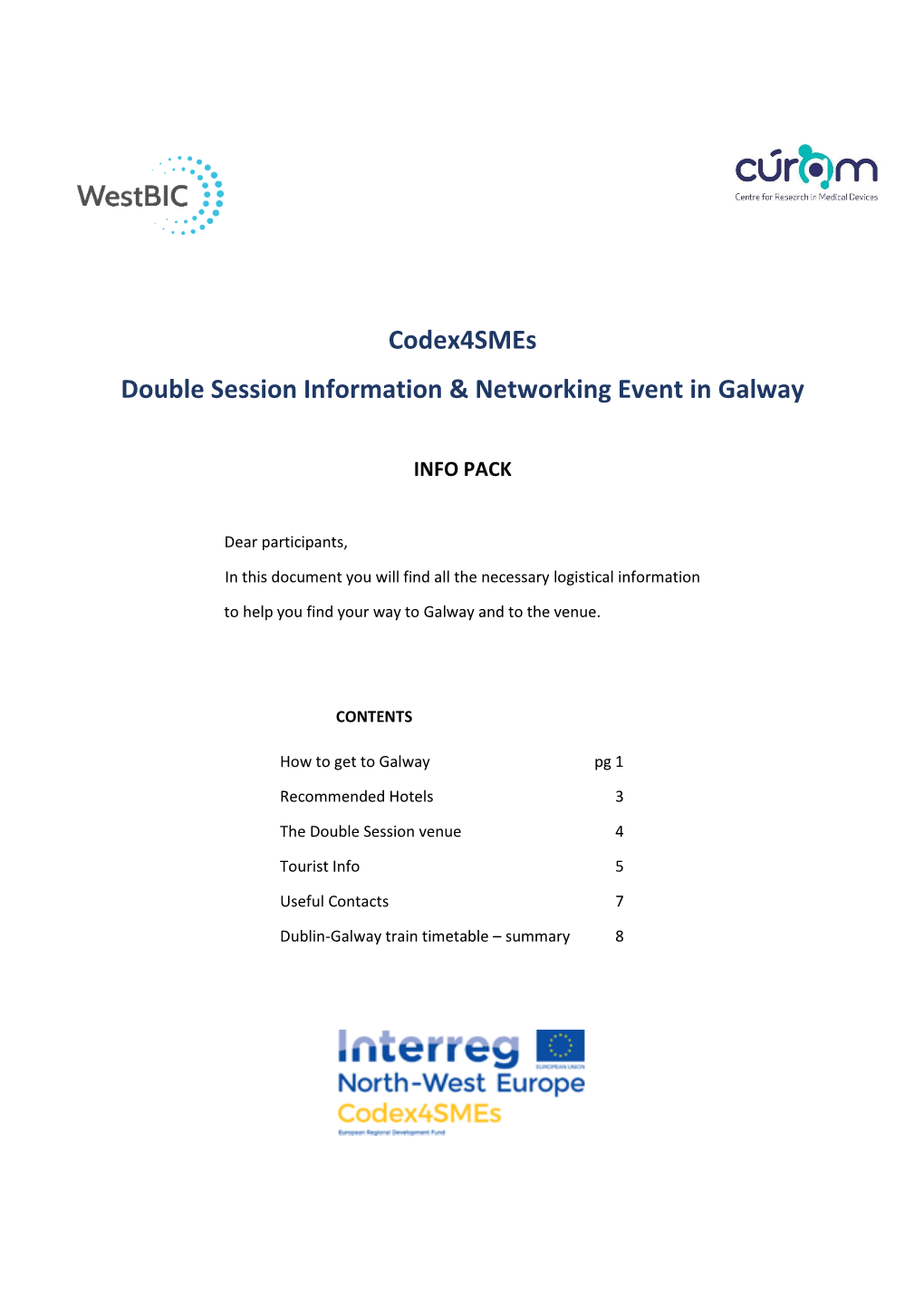 Codex4smes Double Session Information & Networking Event in Galway