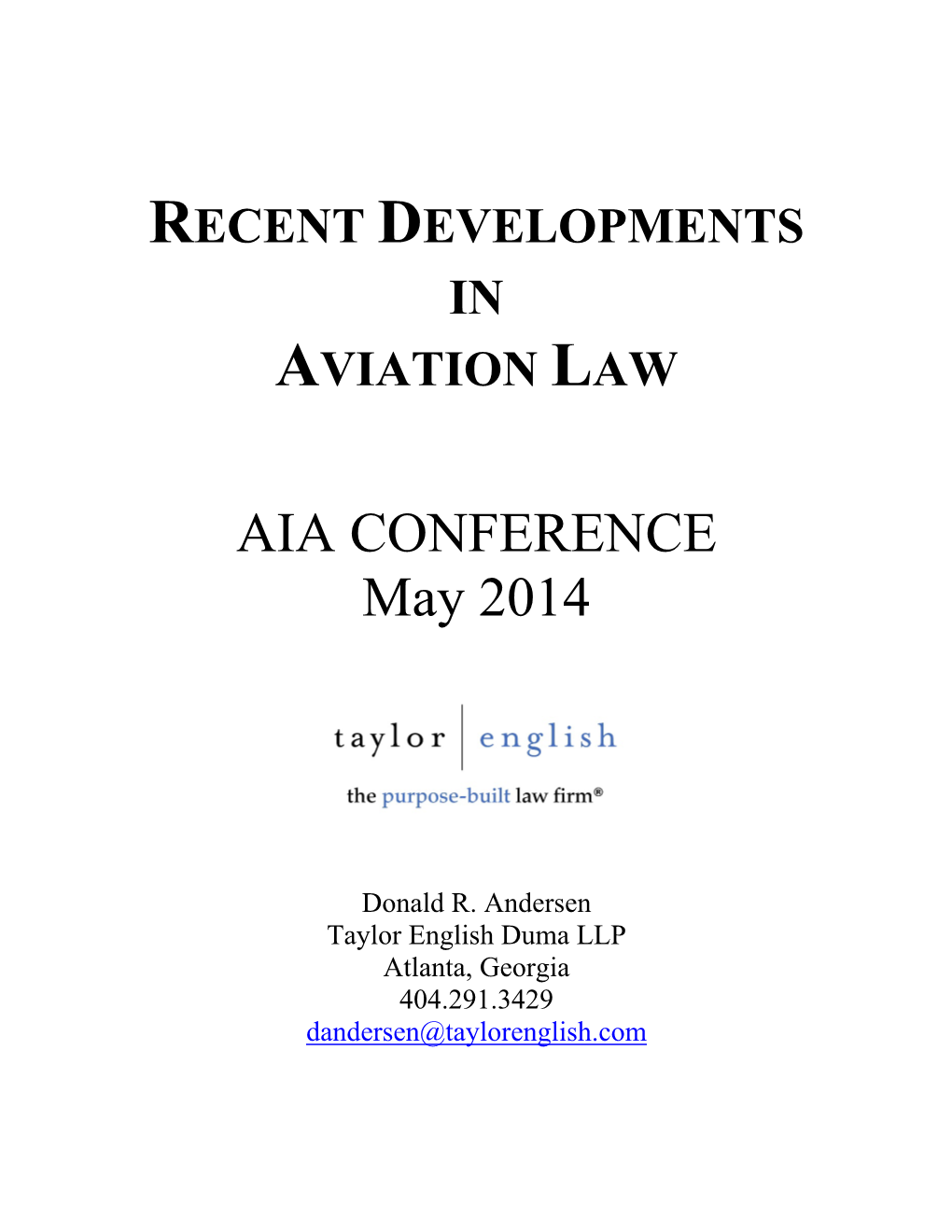 AIA CONFERENCE May 2014