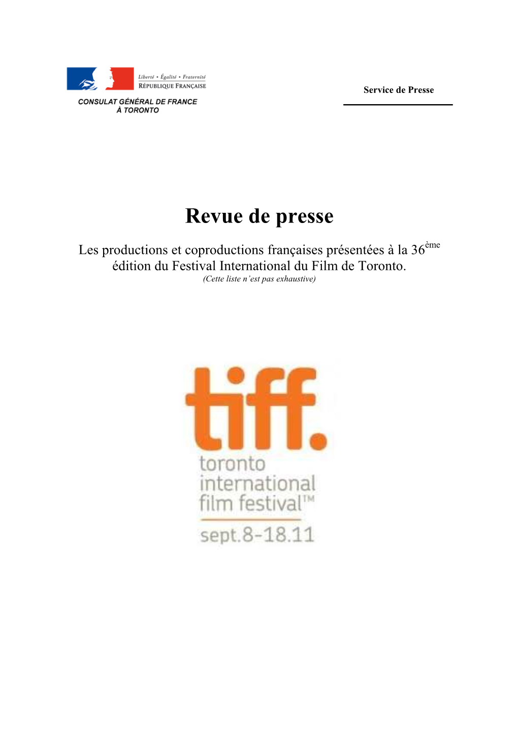 Revue De Presse