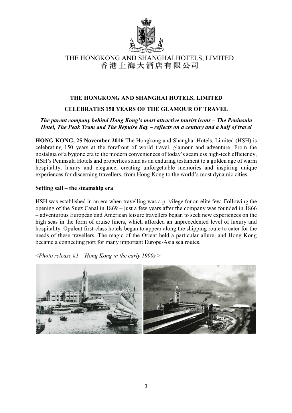 The Hongkong and Shanghai Hotels, Limited