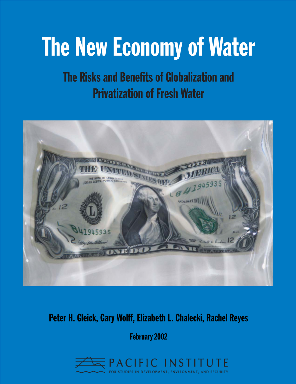 New Economy of Water the Risks and Benefits of Globalization and Privatization of Fresh Water