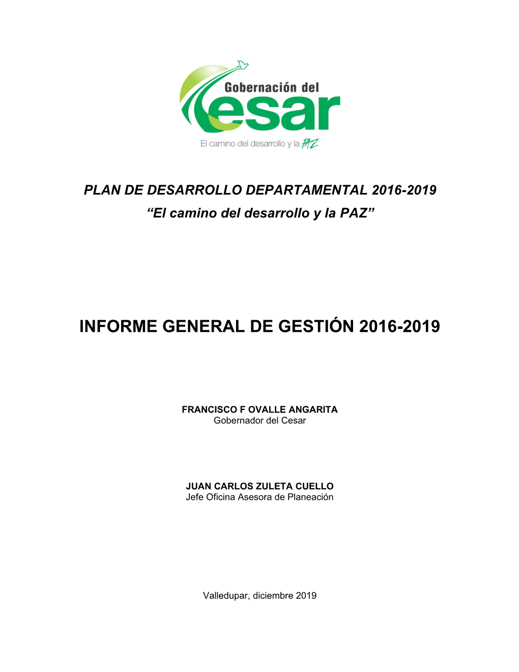 Informe General De Gestión 2016-2019