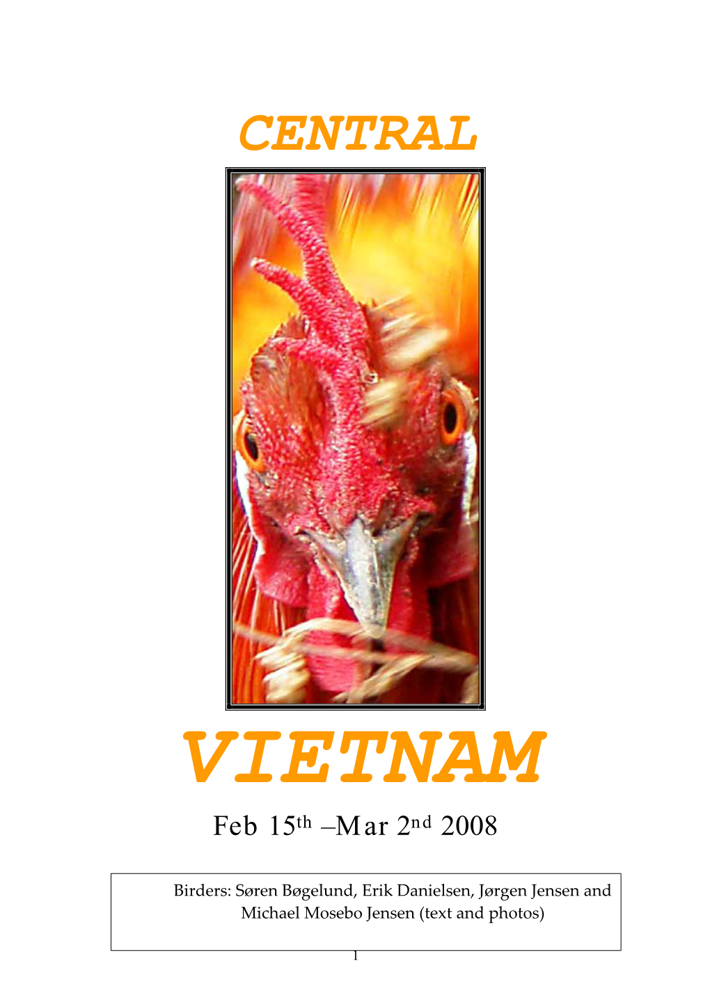 Central & South Vietnam Birding Trip Report