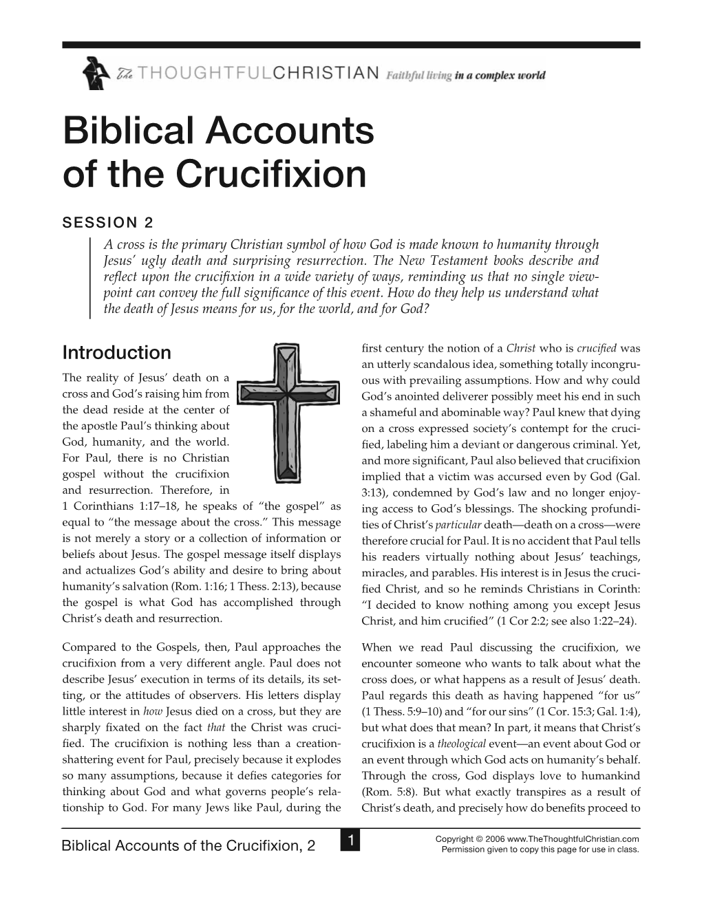 Biblical Accounts of the Crucifixion