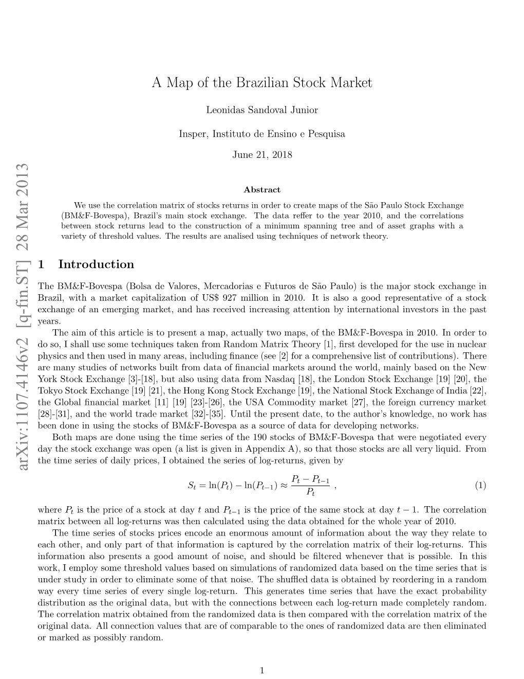 A Map of the Brazilian Stock Market