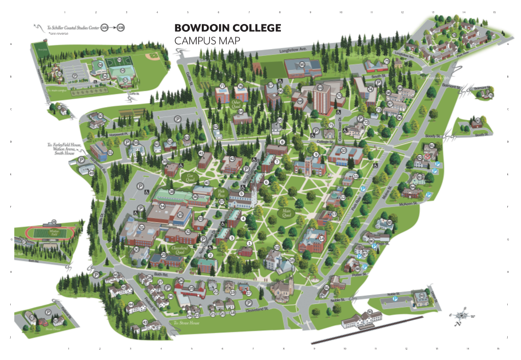 Bowdoin College Campus Map Is Produced 28 Copeland House/Development Offices 64 Samuel A