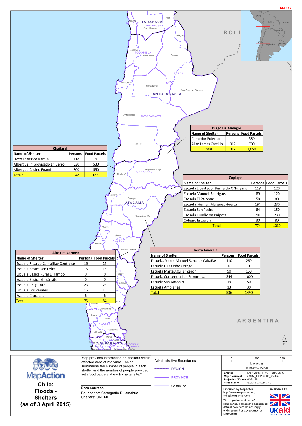 Chile: Floods