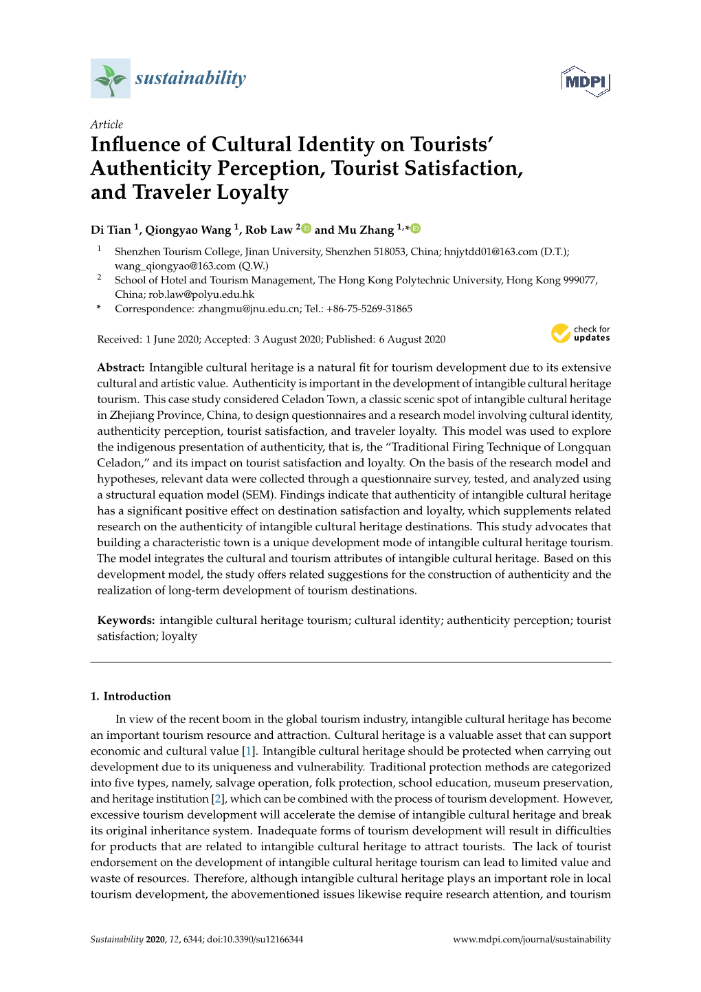Influence of Cultural Identity on Tourists' Authenticity Perception