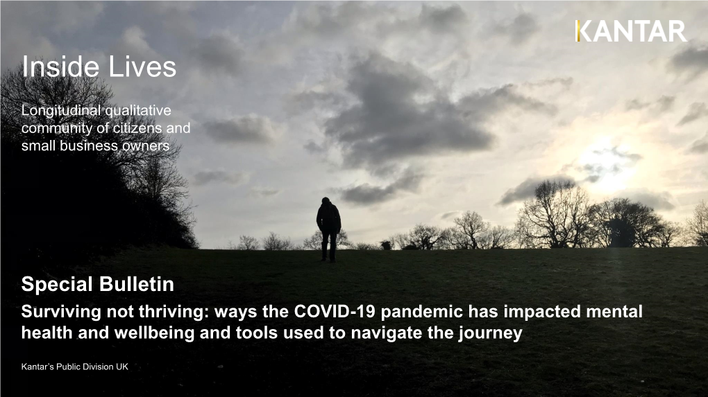 Ways the COVID-19 Pandemic Has Impacted Mental Health and Wellbeing and Tools Used to Navigate the Journey