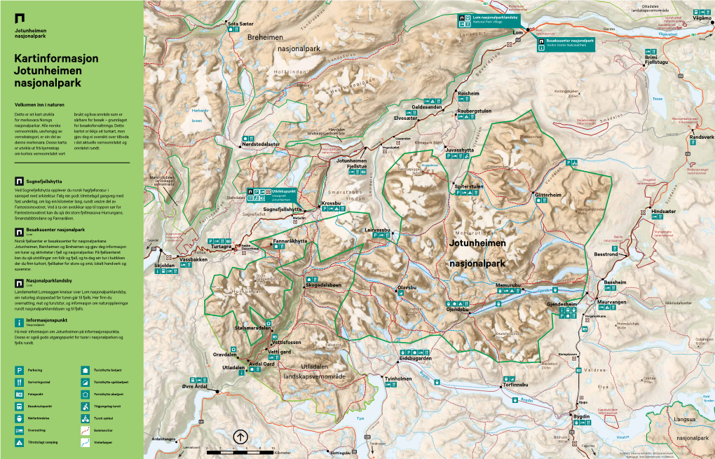 Kartinformasjon Jotunheimen Nasjonalpark