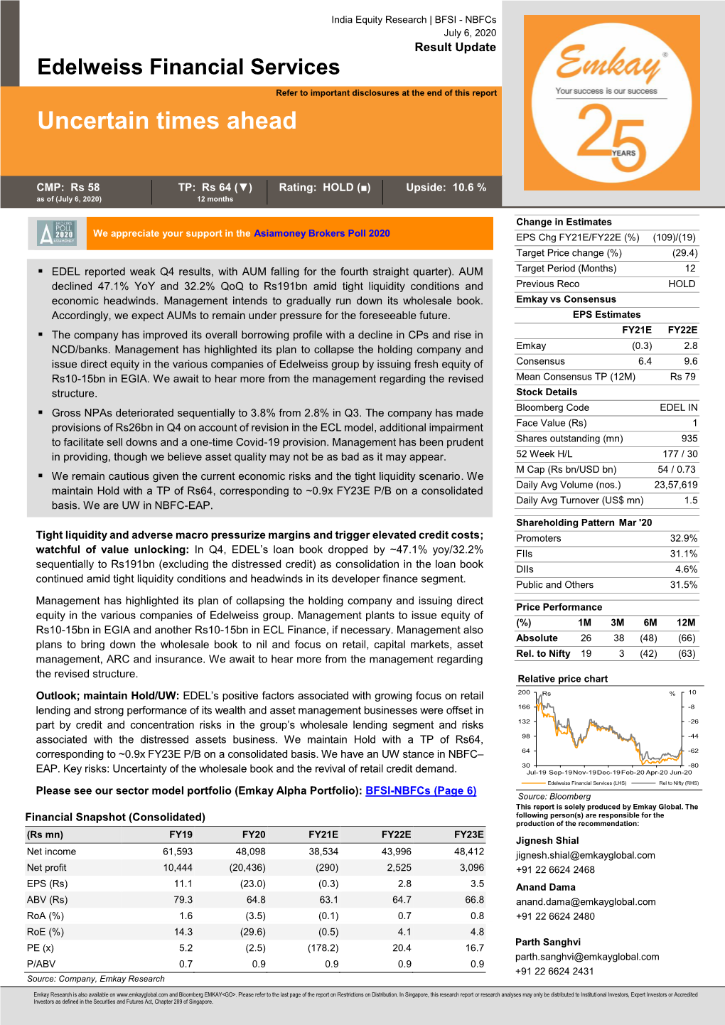 Edelweiss Financial Services Refer to Important Disclosures at the End of This Report