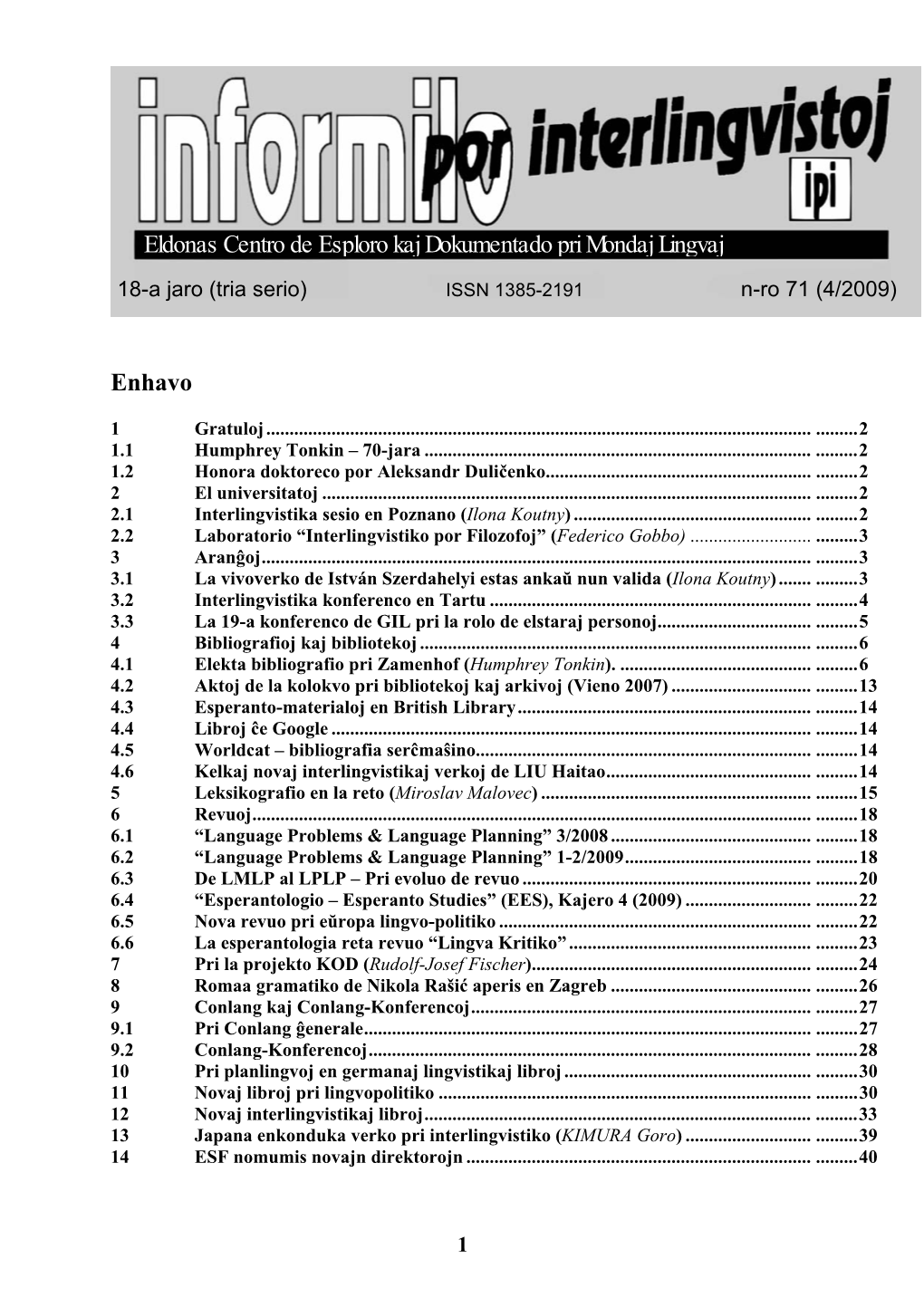 Bibliografio Zamenhof 2000-2008