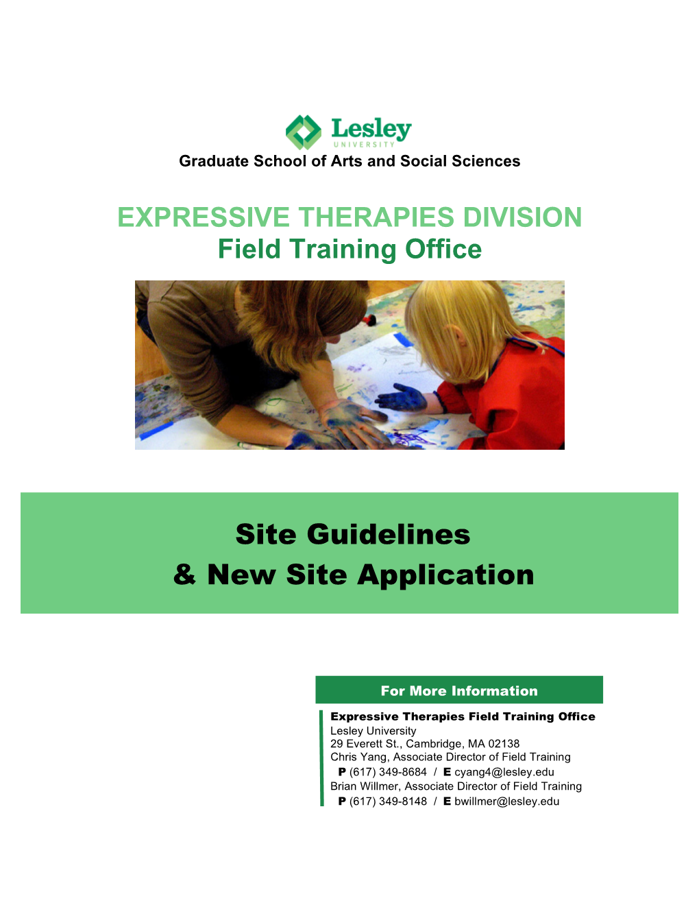 Expressive Therapies Field Placement Application and Site Guidelines