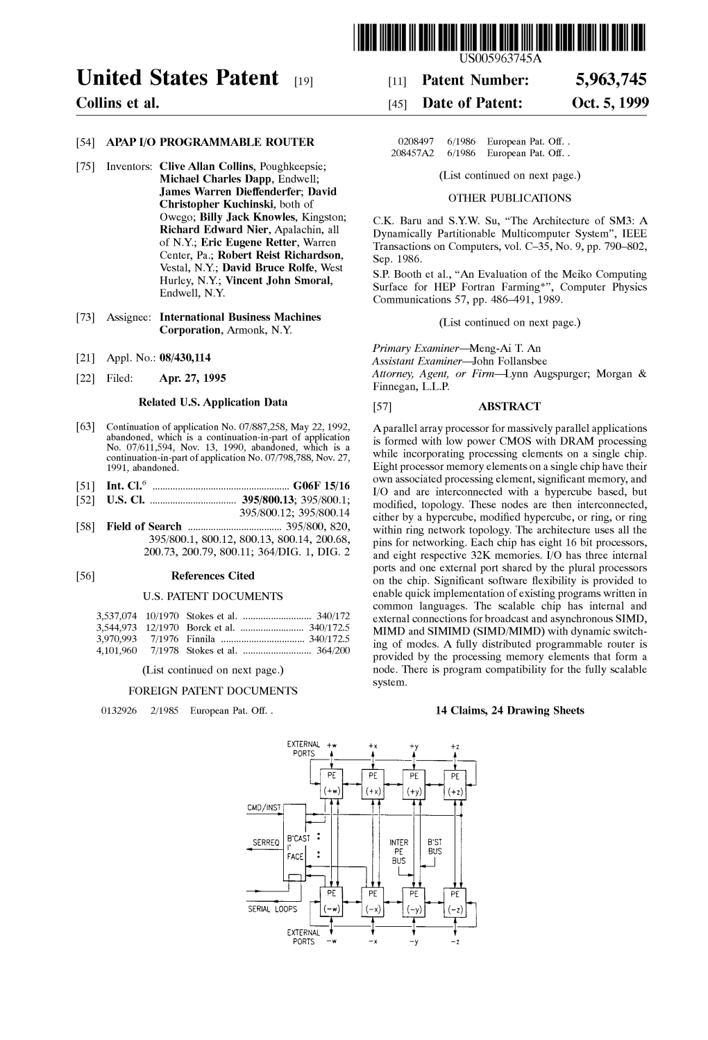 Ulllted States Patent [19] [11] Patent Number: 5,963,745 Collins Et Al