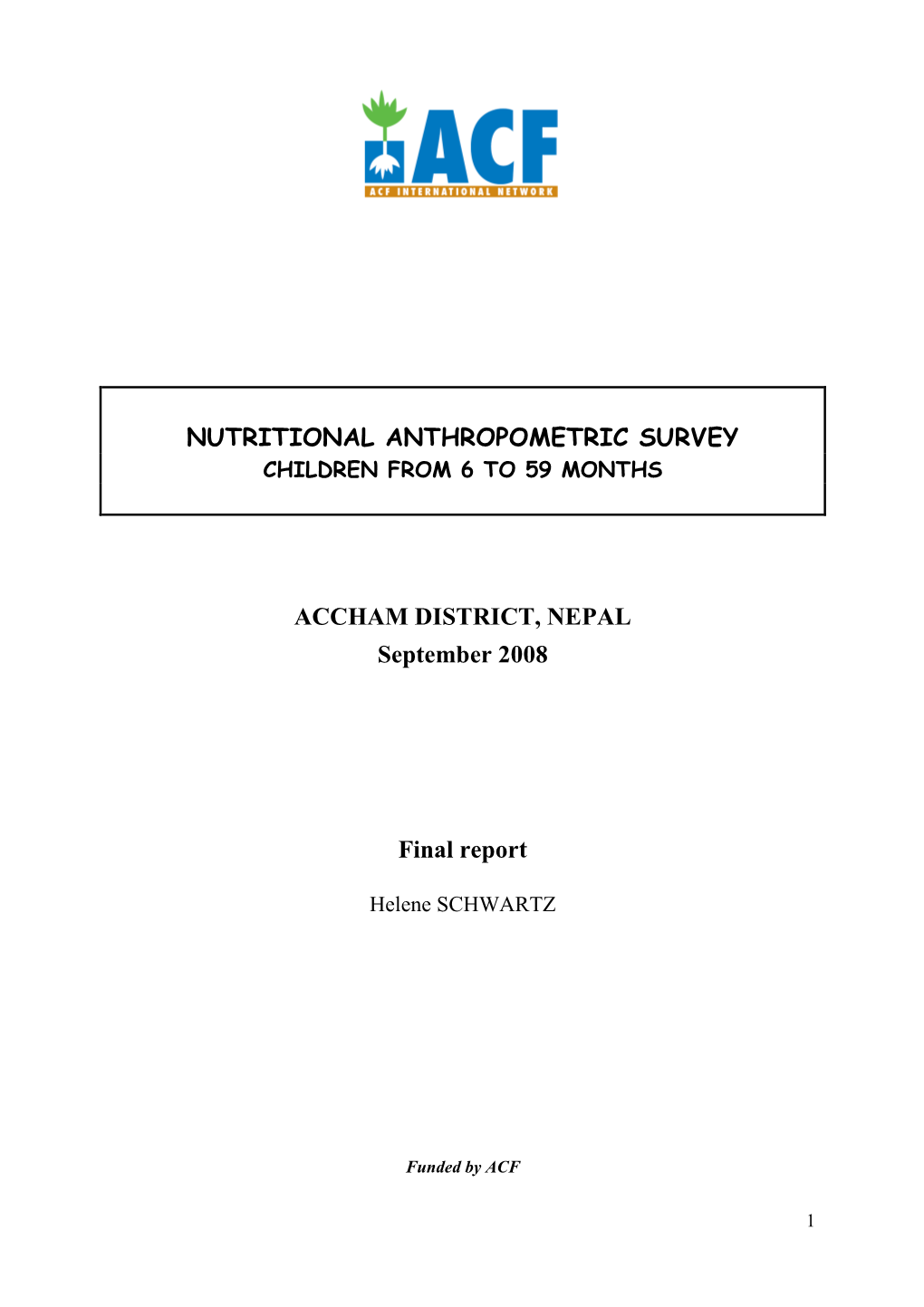 ACF Nutrition Survey Final Report Accham 2008