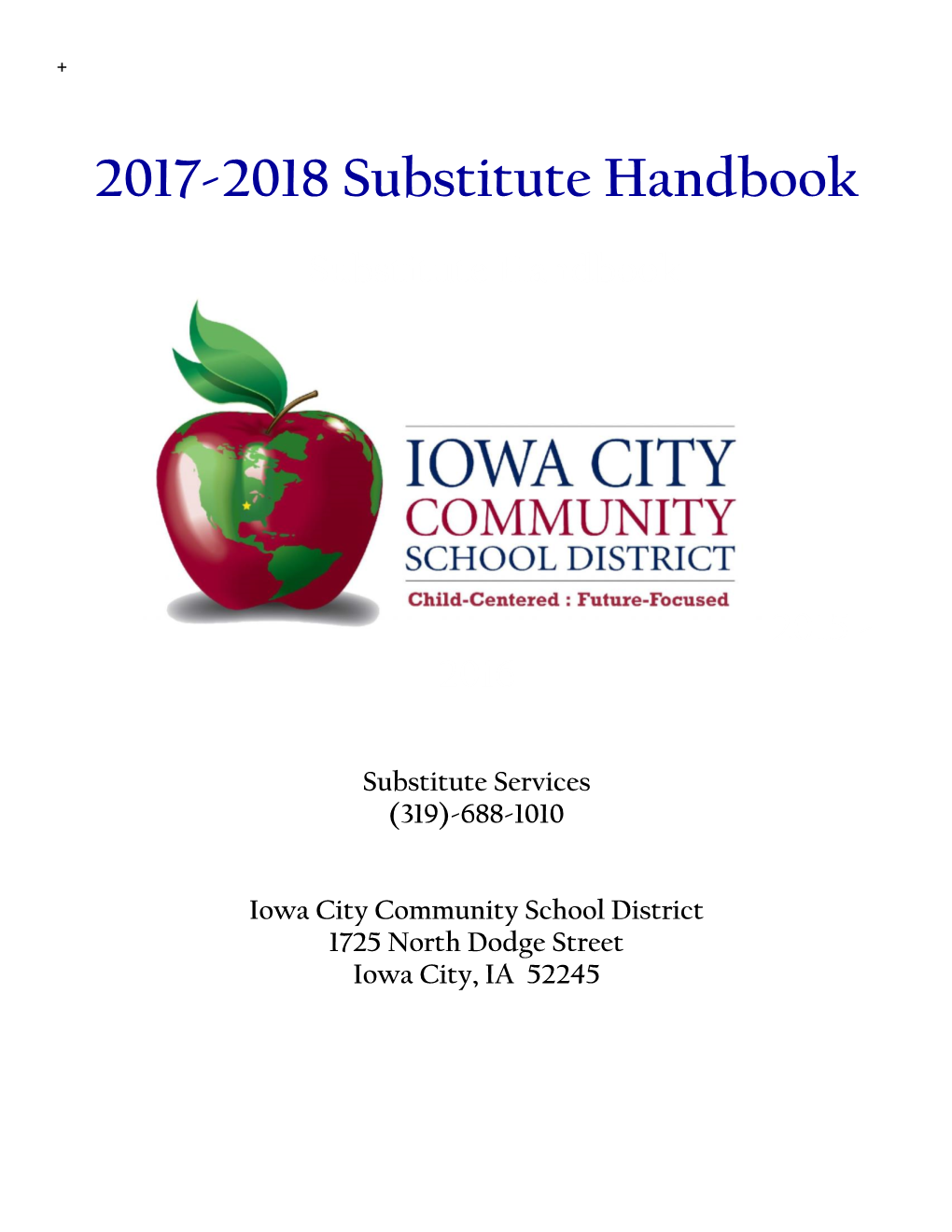 Substitute Teacher Handbook