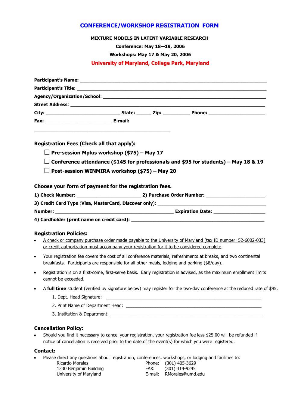 Conference Registration Form s3