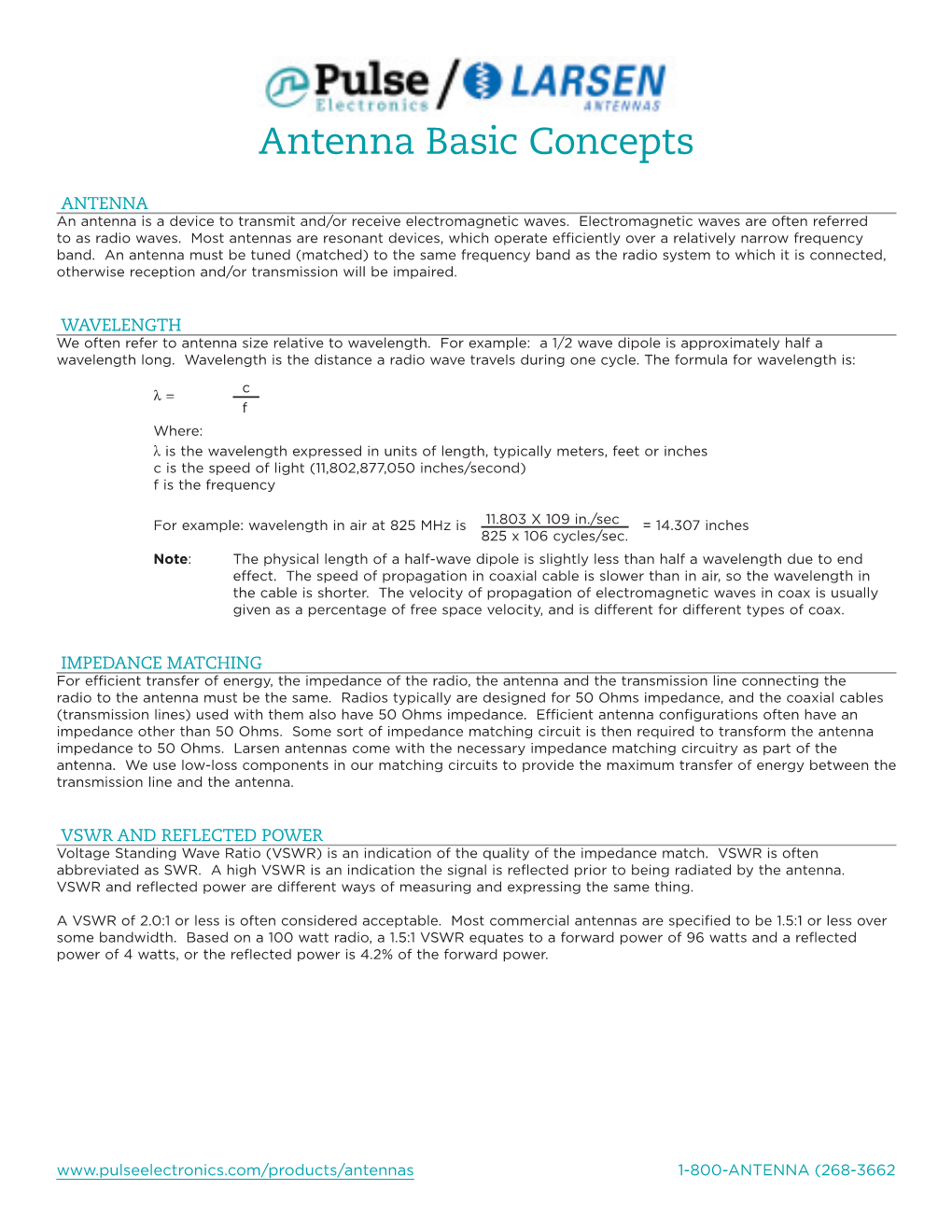 Antenna Basic Concepts