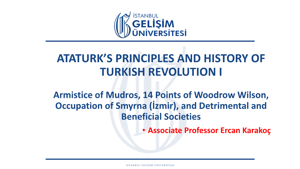 Ataturk's Principles and History of Turkish