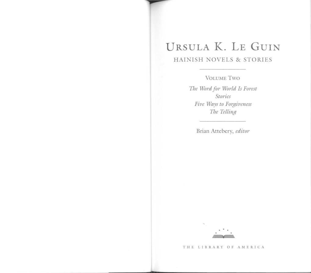 Ursula I(. Le Guin Hainish Novels & Stories