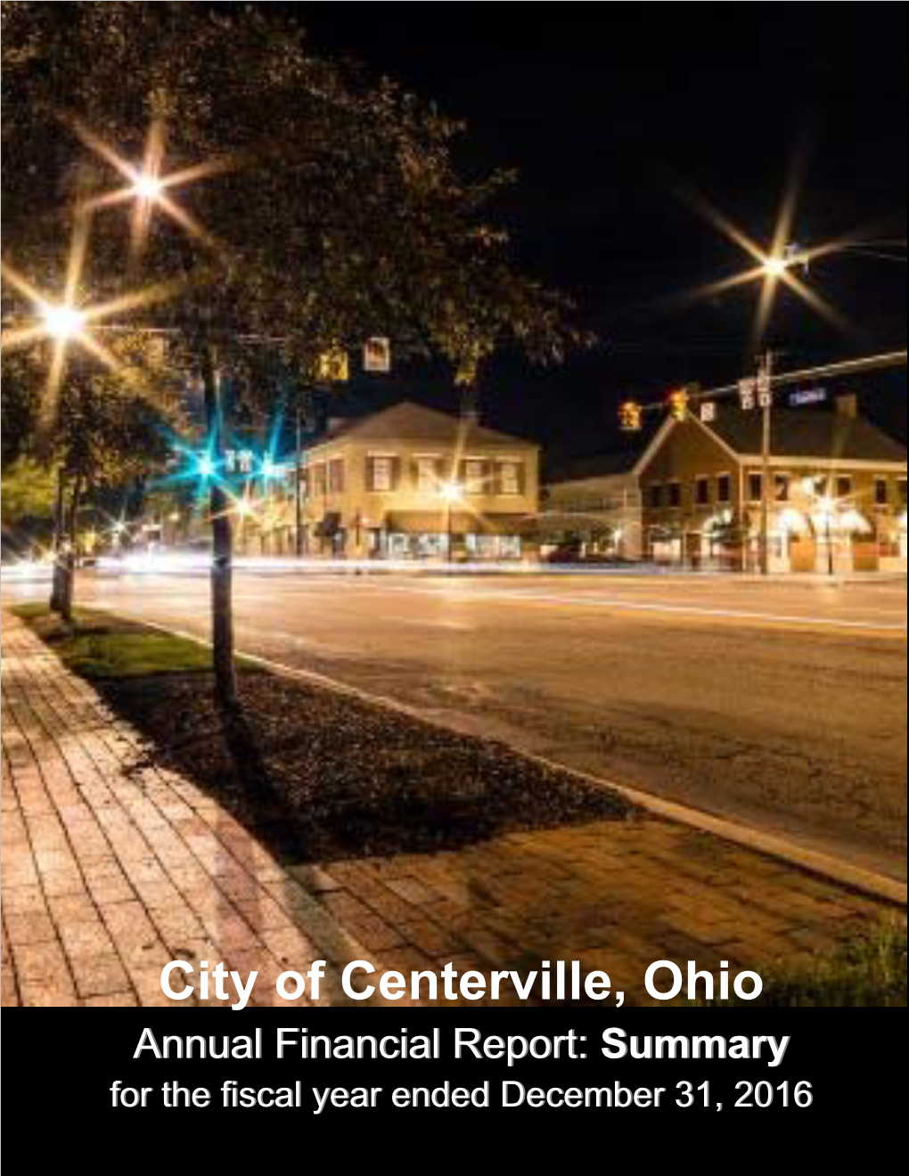 City of Centerville 2016 Annual Report Summary V0