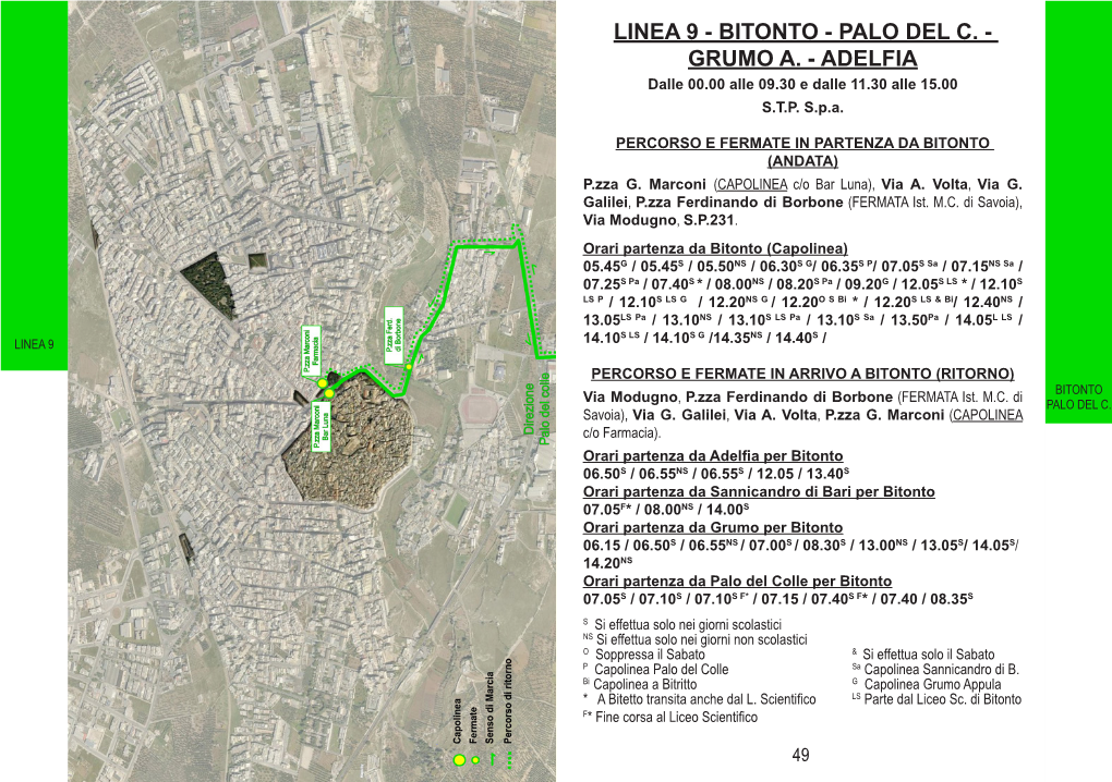 Linea 9 - Bitonto - Palo Del C
