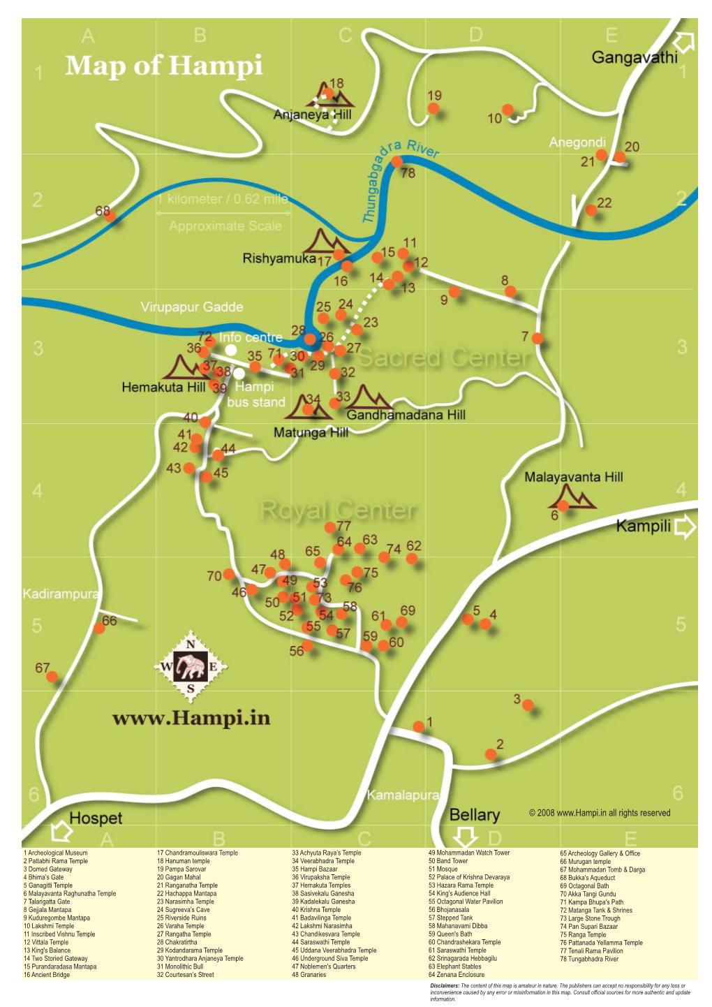 Map of Hampi