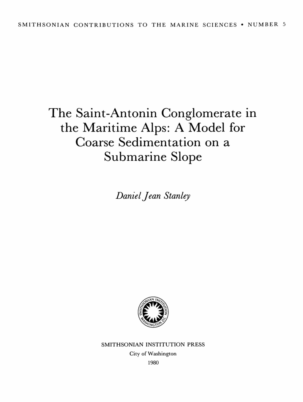 The Saint-Antonin Conglomerate in the Maritime Alps: a Model for Coarse Sedimentation on a Submarine Slope