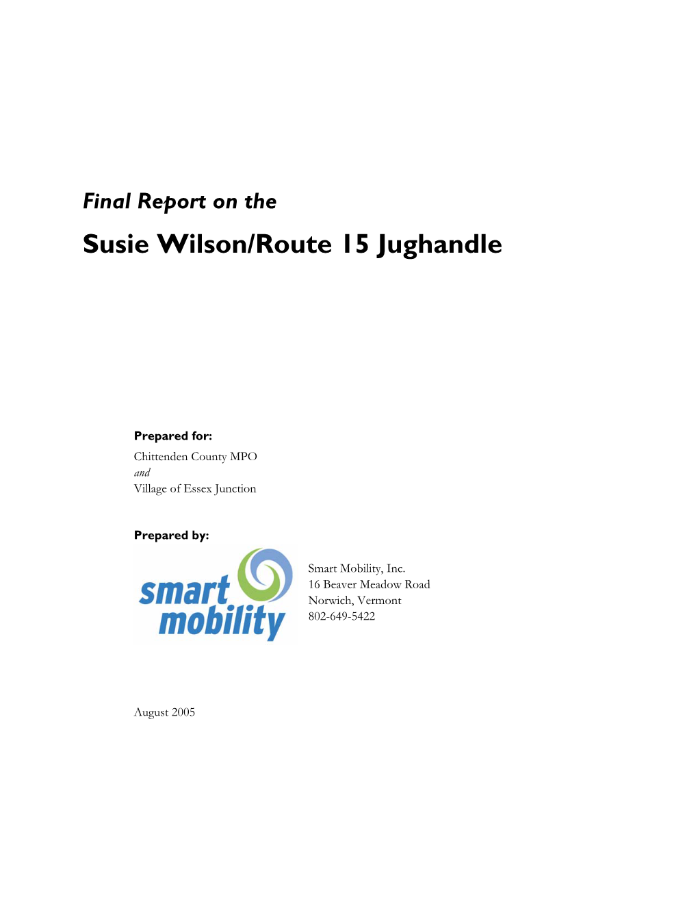 Susie Wilson/Route 15 Jughandle