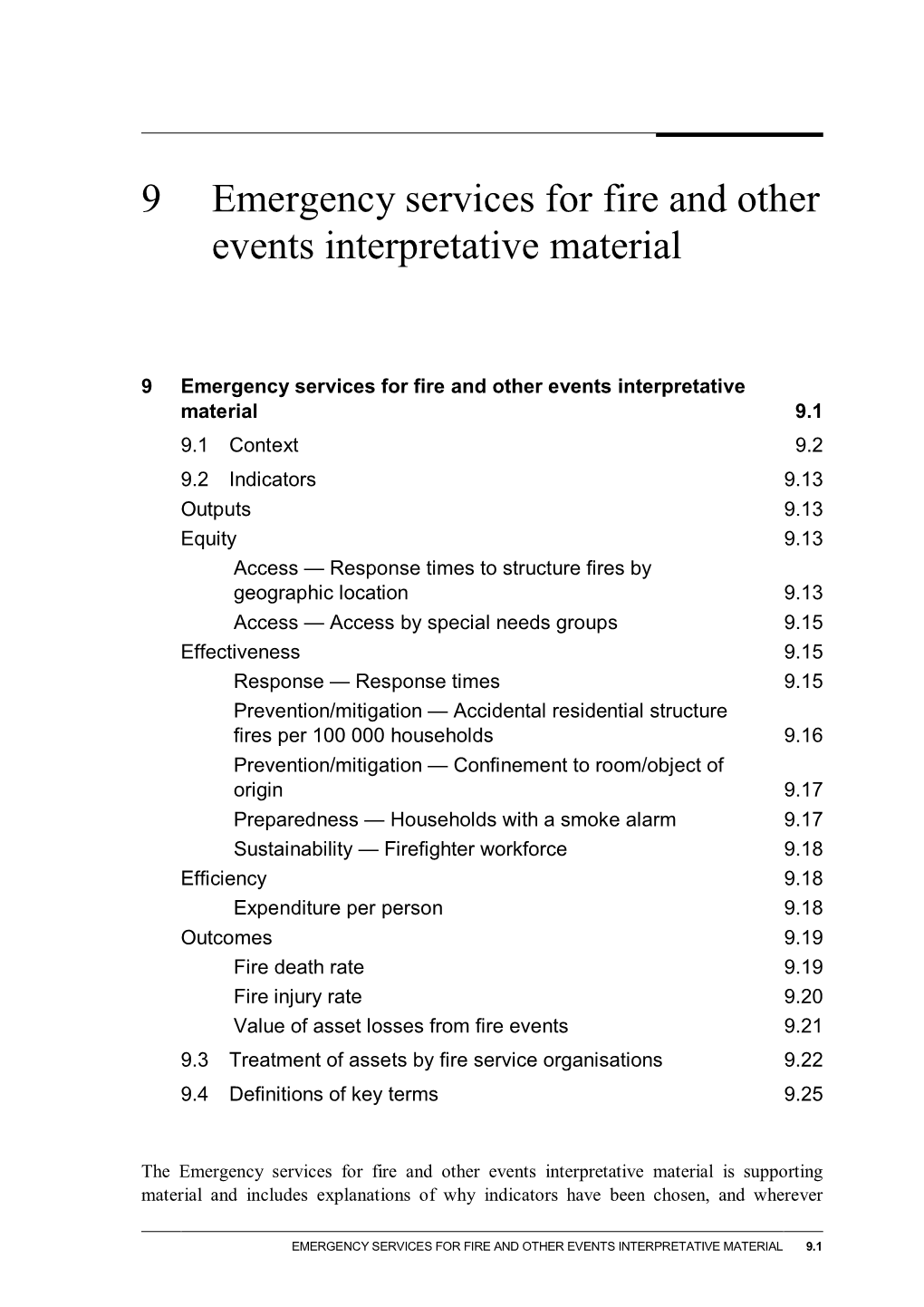 9 Emergency Services Interpretative Material