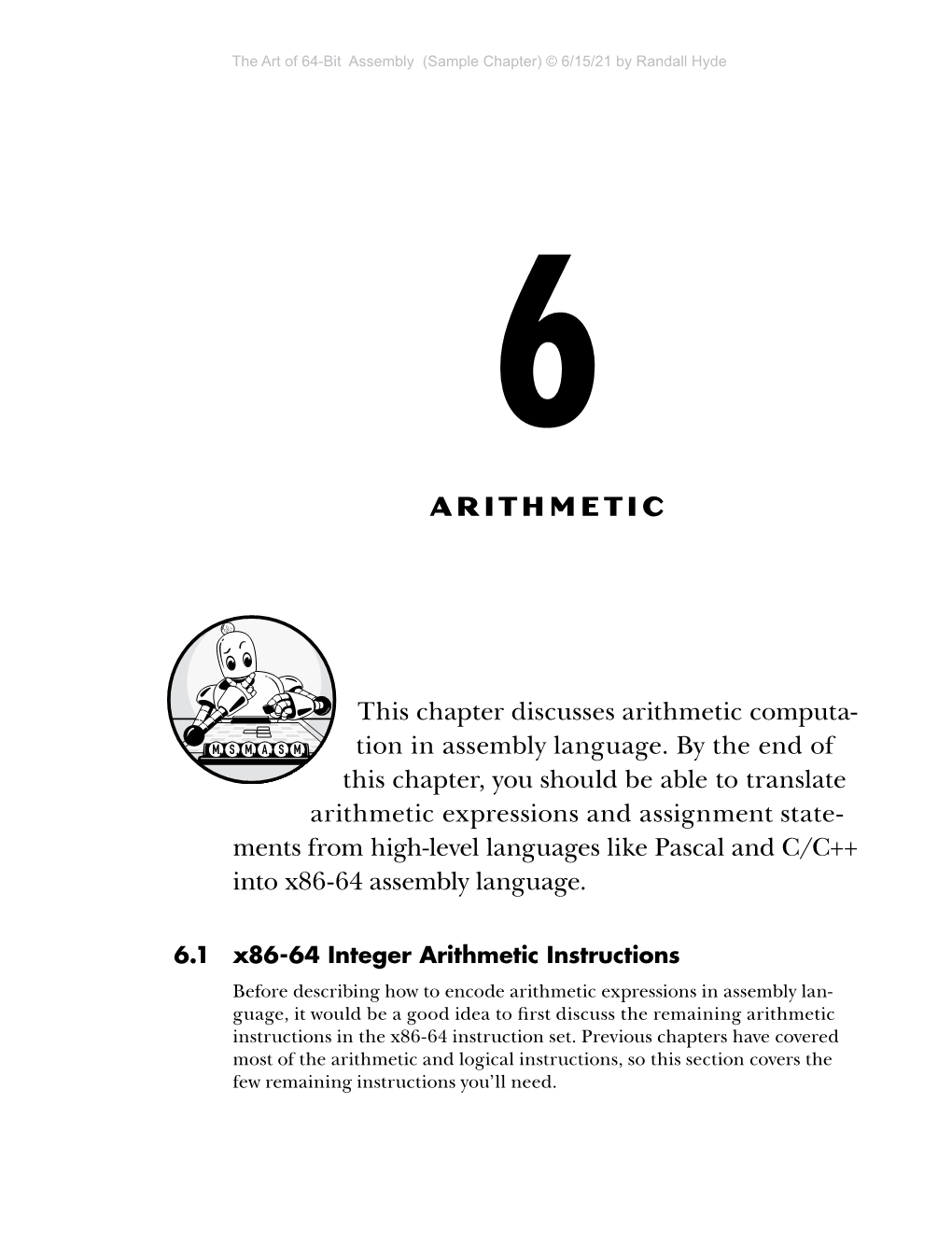 Download Chapter 6: ARITHMETIC