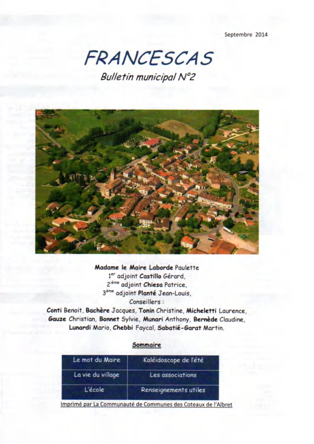 Bulletin Municipale N° 2 De Francescas