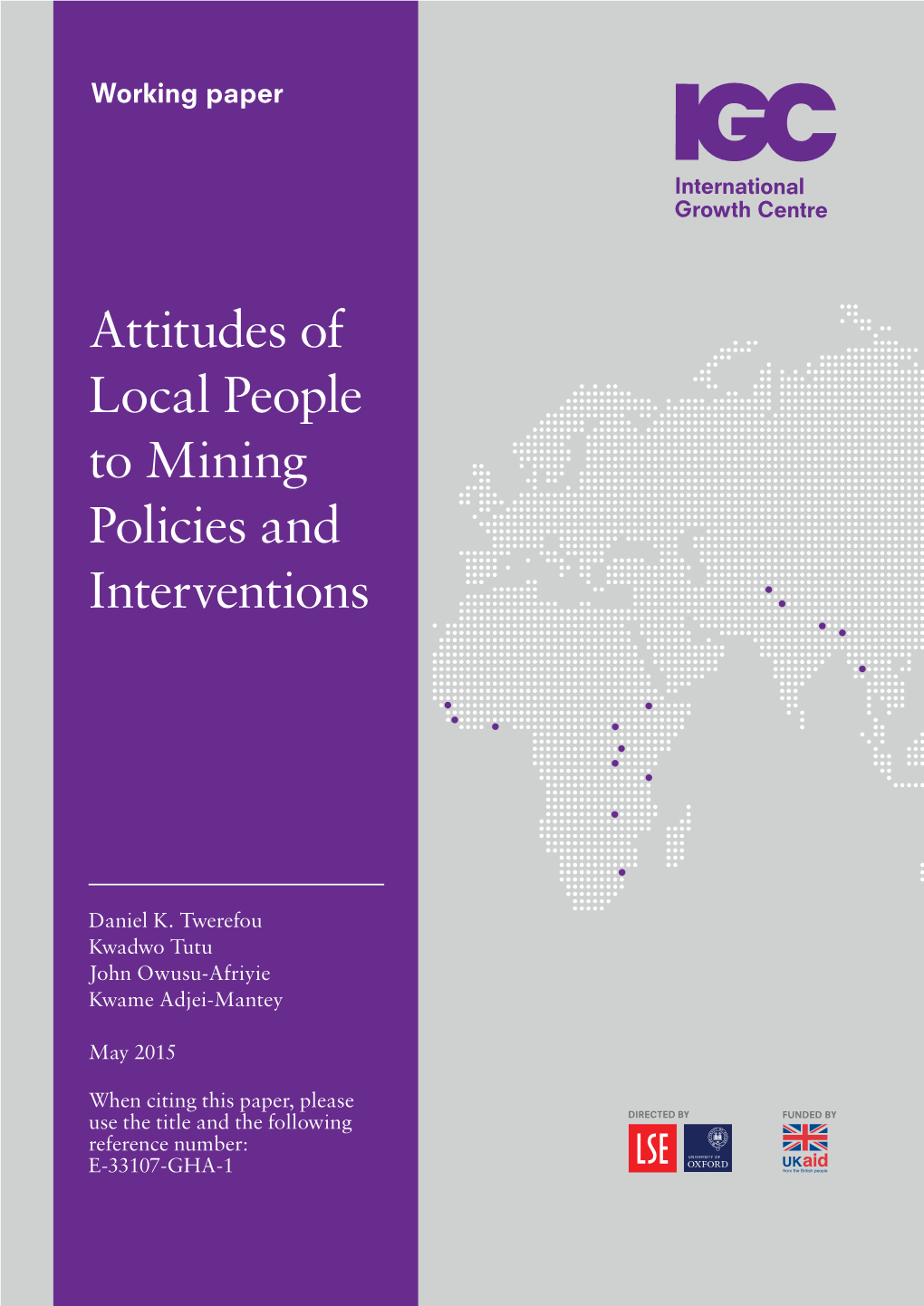 Attitudes of Local People to Mining Policies and Interventions